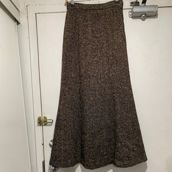 VINTAGE LINDZON MAXI TWEED SKIRTS SIZE 11 - Picture 1 of 8